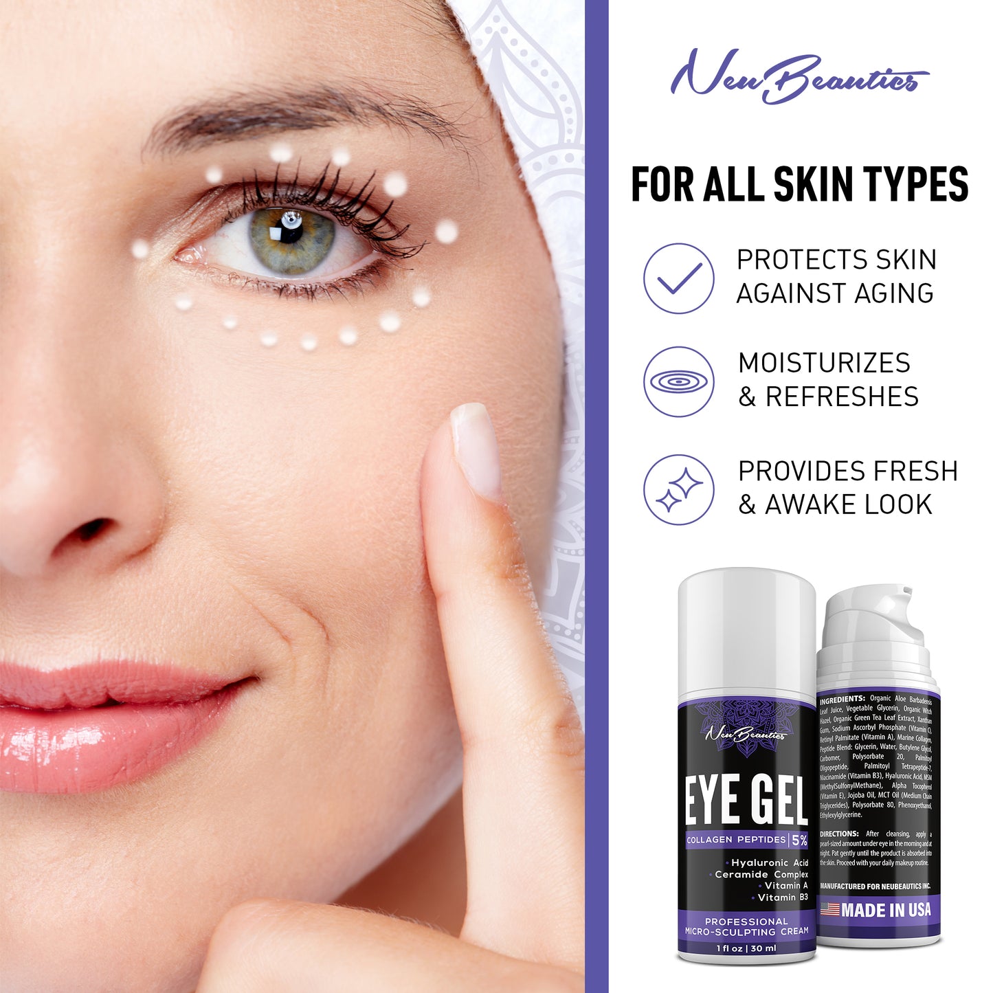 Eye Gel with Collagen Peptides 5%